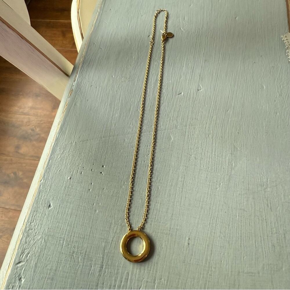 Michael Kors Gold Tone Ring Pendant Necklace - Picture 5 of 7